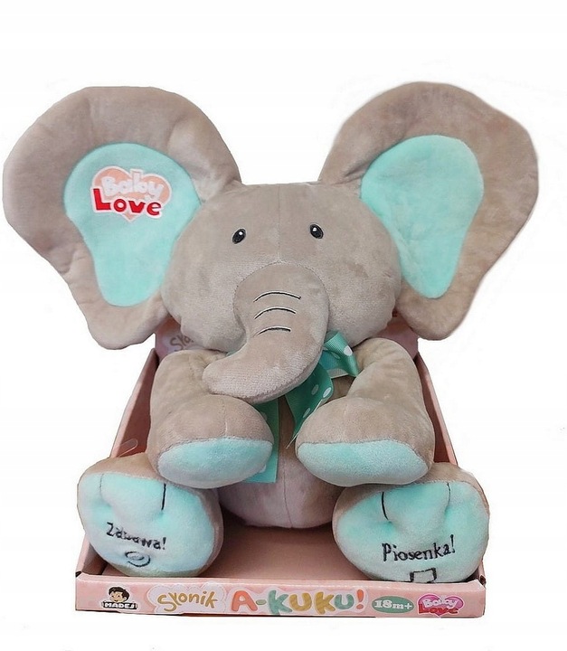 SŁONIK A KUKU INTERAKTYWNY mówi i śpiewa po polsku MADEJ miętowy