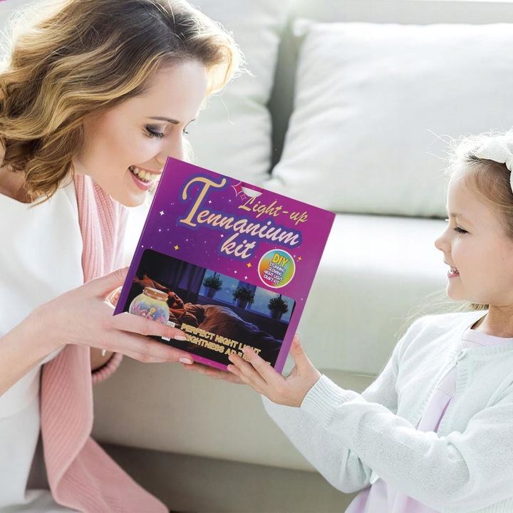 ZESTAW DO TWORZENIA KRYSZTAŁ TERRARIUM DIY DLA DZIECKI Z DIODĄ LED I PILOT