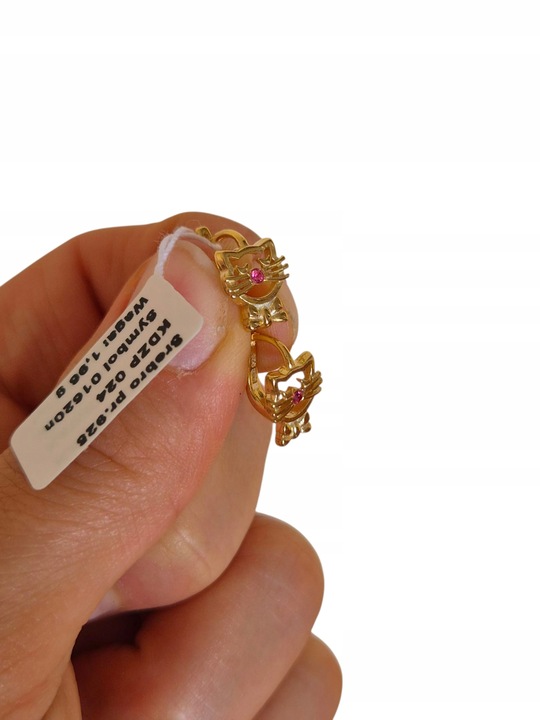 KOLCZYKI ZŁOTE DLA DZIEWCZYNKI SREBRNE KOTY ANGIELSKIE ZE SREBRA PR. AG 925