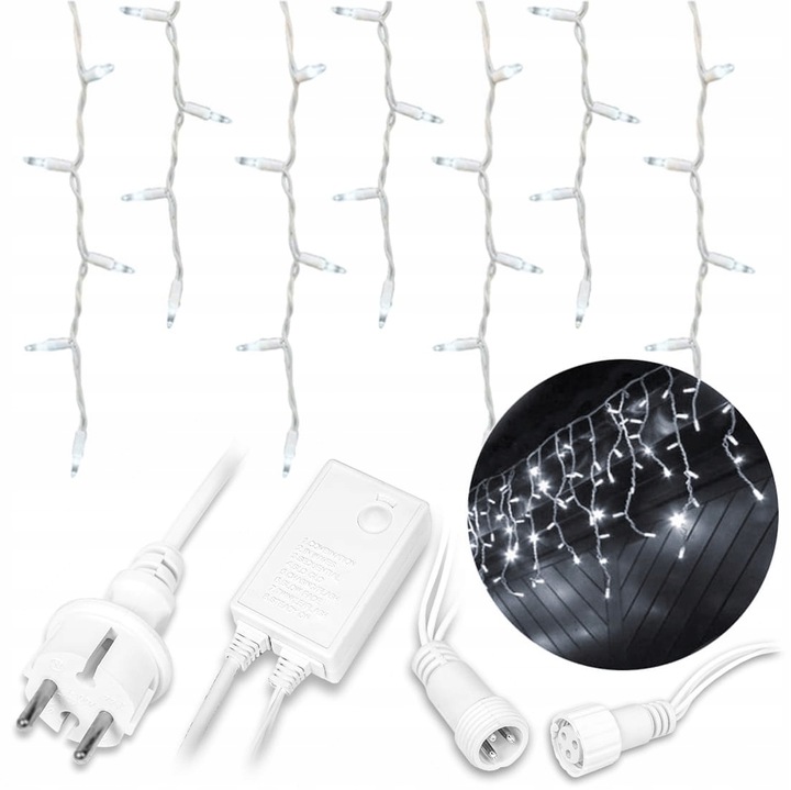 SOPLE 500 LED LAMPKI ZEWNĘTRZNE ŚWIĄTECZNE BIAŁE 8 TRYBÓW IP44