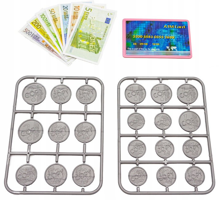 Edukacyjna Kasa Fiskalna Sklepowa Dla Dzieci Wózek Kalkulator Akcesoria