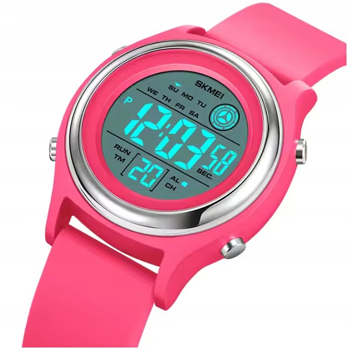 Zegarek damski elektroniczny pasek czytelna tarcza wiele funkcji