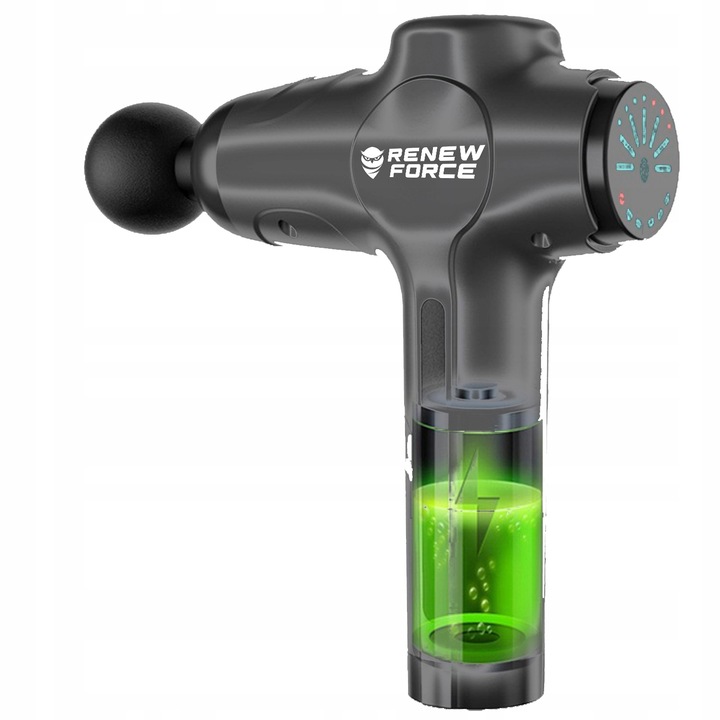 PISTOLET DO MASAŻU masażer do pleców ciała nóg karku stóp +10 KOŃCÓWEK 120W