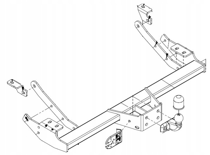 HAK HOLOWNICZY RENAULT TRAFIC 3 III + MODUŁ 7PIN 2014 - 2024 2100kg