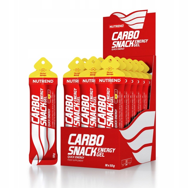 NUTREND CARBO SNACK 18X50G TRENING ENERGIA ŻEL WĘGLOWODANY ZMĘCZENIE