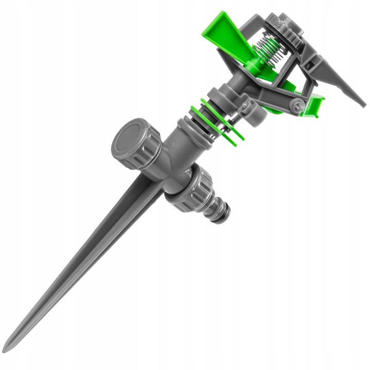 MOCNY ZRASZACZ PULSACYJNY OGRODOWY WBIJANY OBROTOWY DO TRAWY 360° JAKOŚĆ