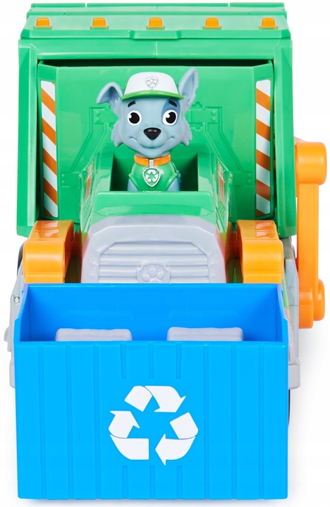 PSI PATROL DUŻA ŚMIECIARKA ROCKY POJAZD DO RECYKLINGU 38 CM + FIGURKA