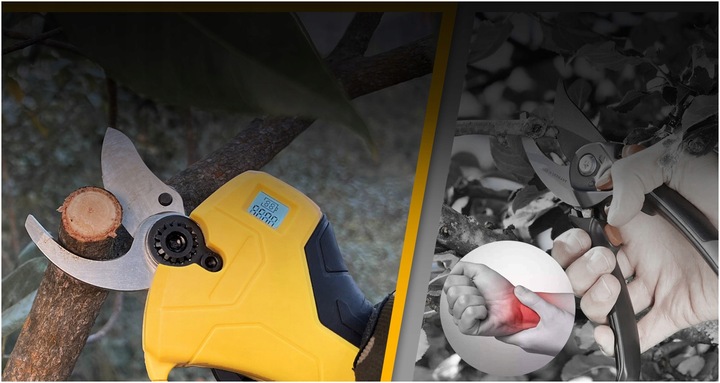 SEKATOR AKUMULATOROWY ELEKTRYCZNY NOŻYCE SEKATOR OGRODOWY MOCNY 2x 24V