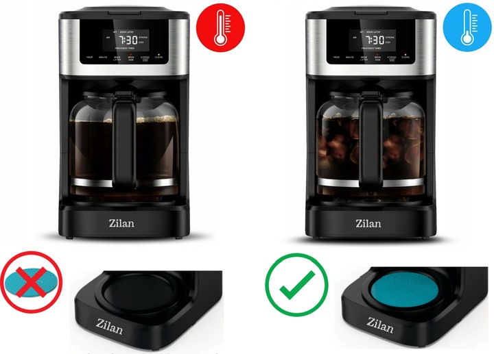 EKSPRES DO KAWY PRZLEWOWY 900W 1800ML PANEL DOTYKOWY