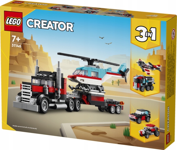 LEGO CREATOR 3W1 31146 CIĘŻARÓWKA Z HELIKOPTEREM