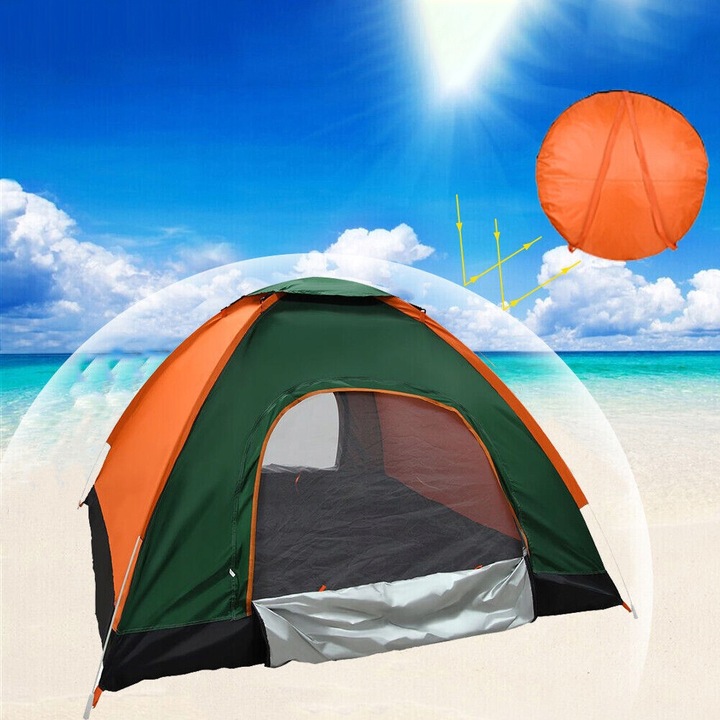 NAMIOT SAMOROZKŁADAJĄCY AUTOMATYCZNY TURYSTYCZNY 4 OSOBOWY KEMPINGOWY 2X2m