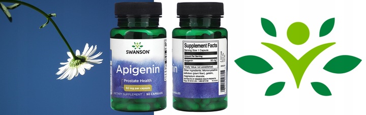 Swanson APIGENINA | APIGENIN | 50mg | 90 kaps. | PROSTATA | REGENERACJA SEN