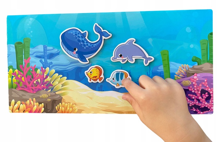 Zwierzęta Świata magnes układanka magnetyczna 81 szt