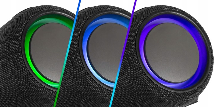 Przenośny Głośnik Bluetooth 4,2 Music Man BT-X56 Czarny LED USB MIKROFON