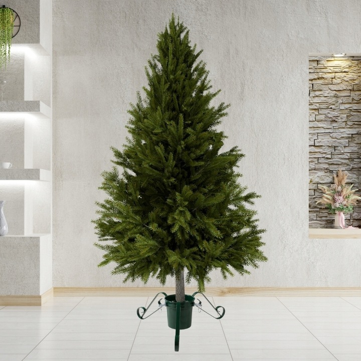 Stojak na choinkę metalowy POJEMNIK na wodę 2,1m STABILNY zielony trójnóg