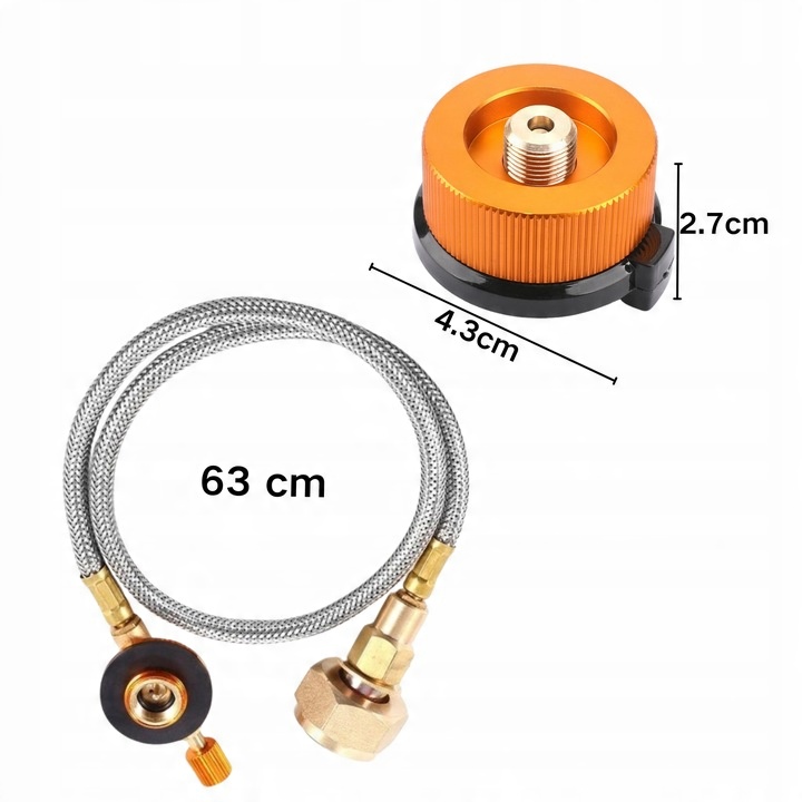 Adapter do napełniania butli propan Rurka metalowa 63cm