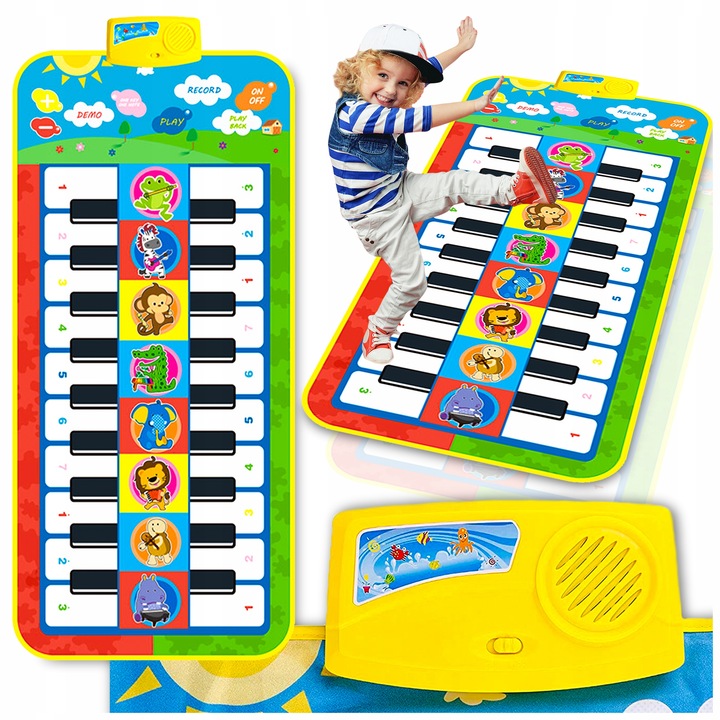 MATA DO TAŃCZENIA MUZYCZNA Pianino Interaktywna Gra dla Całej Rodziny