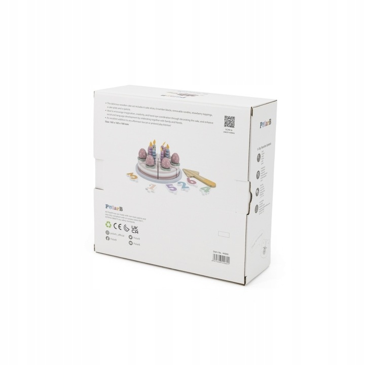 Drewniane Ciasto Tort Urodzinowy do Krojenia VIGA PolarB