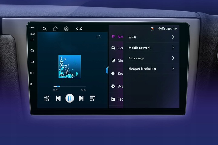RADIO SAMOCHODOWE 2 DIN ANDROID 13 CARPLAY WIFI SIM GPS MAPY RDS DOTYKOWE