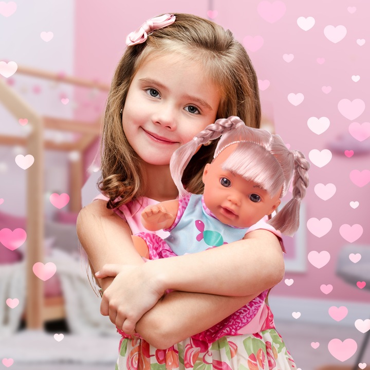 LALKA W NOSIDEŁKU INTERAKTYWNA SIUSIA GAWORZY Z BUTELKĄ WARKOCZE UBRANKO