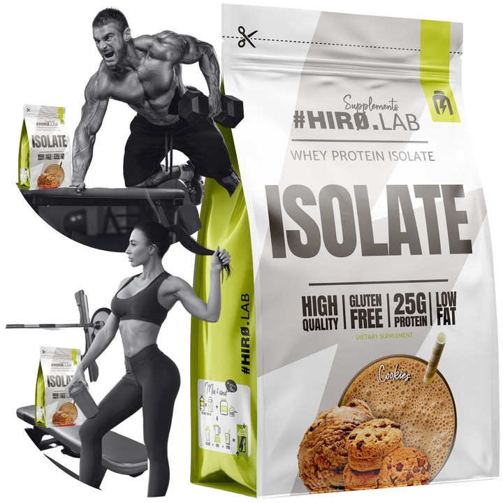 Izolat Białka BIAŁKO 700 g wpi Whey Protein Isolate Ciastko ISO HIRO