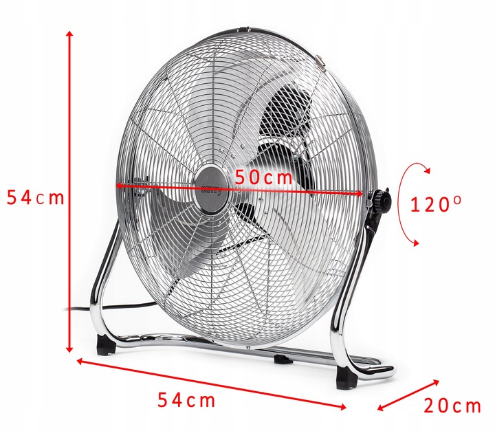 WENTYLATOR PODŁOGOWY DUŻA MOC 53cm !