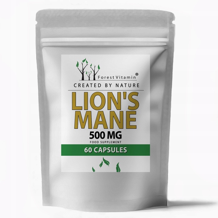 Soplówka Jeżowata 500mg 60kap LION'S MANE PAMIĘĆ MÓZG KONCENTRACJA