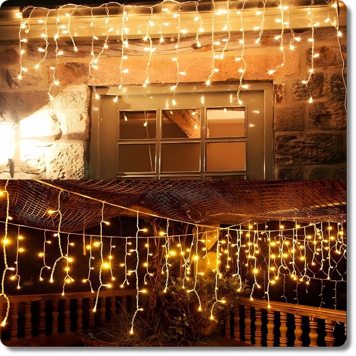 SOPLE FLASH 300 LED ZEWNĘTRZNE BIAŁE CIEPŁE lampki + zimny Flash