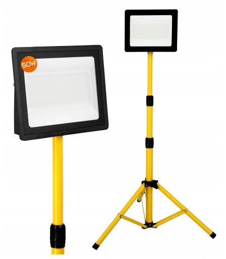 Zestaw halogen naświetlacz LED 1x 50W + statyw budowalny stojak roboczy
