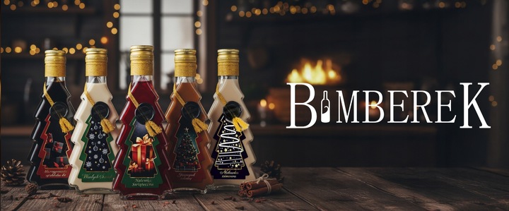 5x Butelki CHOINKA 250ml ZDOBIONA ŚWIĄTECZNA butelki na święta prezent