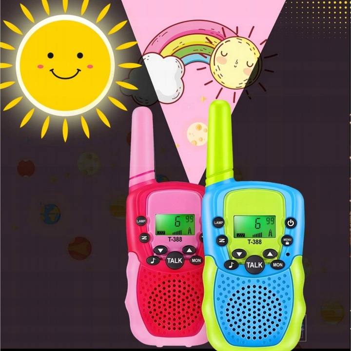 ZESTAW WALKIE TALKIE DLA DZIECI 2 SZT ŁOKI TOKI KRÓTKOFALÓWKI DUŻY ZASIĘG