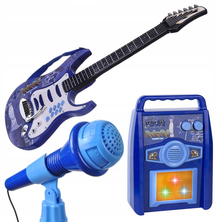 Gitara elektryczna duża dla dzieci Mikrofon Statyw Wzmacniacz Instrument