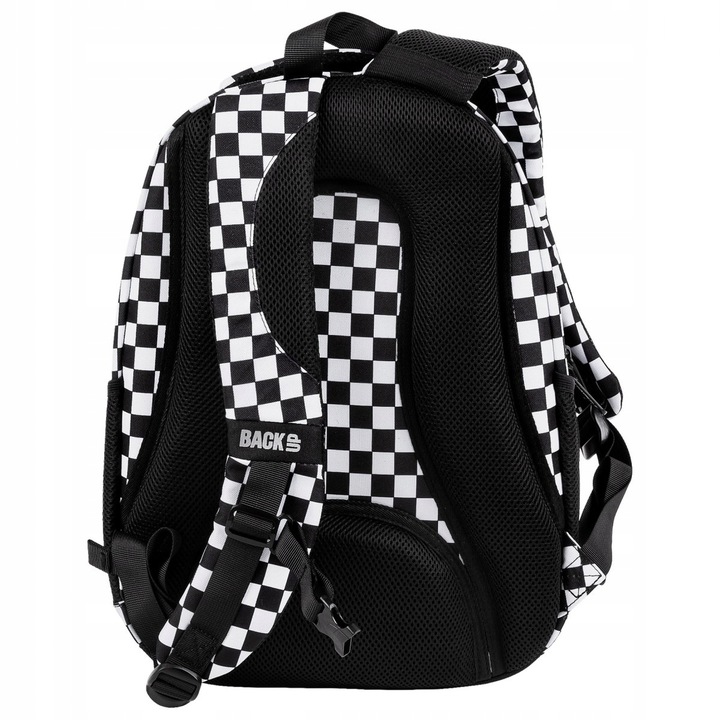 ZESTAW 3 el. Plecak szkolny młodzieżowy BackUP 26 L kratka, SZACHOWNICA