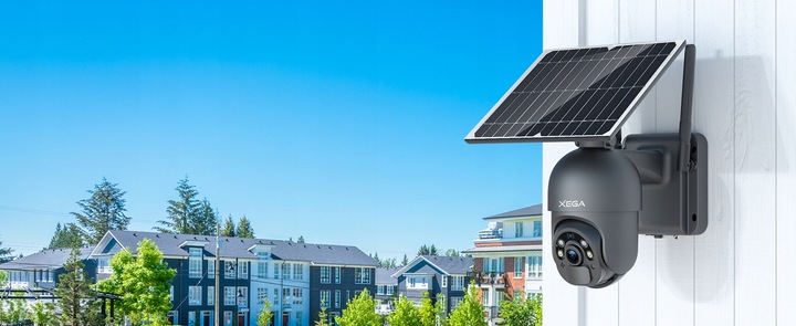 KAMERA SOLARNA ZEWNĘTRZNA OBROTOWA NA KARTĘ SIM 4G LTE GSM 2K 3MP Z KARTĄ