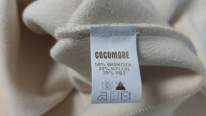 COCOMORE Sweter w Pasy MIŚ Bear Beżowy + Biały + Camel Nowość