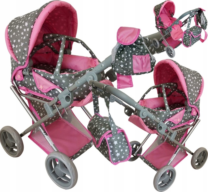 WÓZEK DLA LALEK NOSIDŁO TORBA POŚCIEL PLECAK