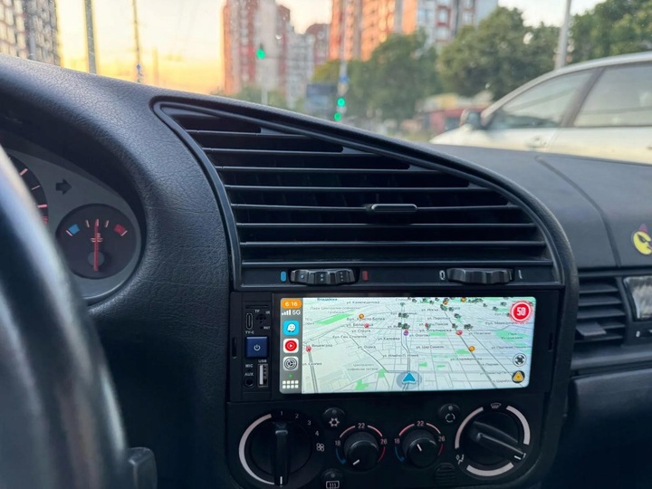 RADIO NAWIGACJA 1DIN CARPLAY ANDROID AUTO MAPY BLUETOOTH AUX