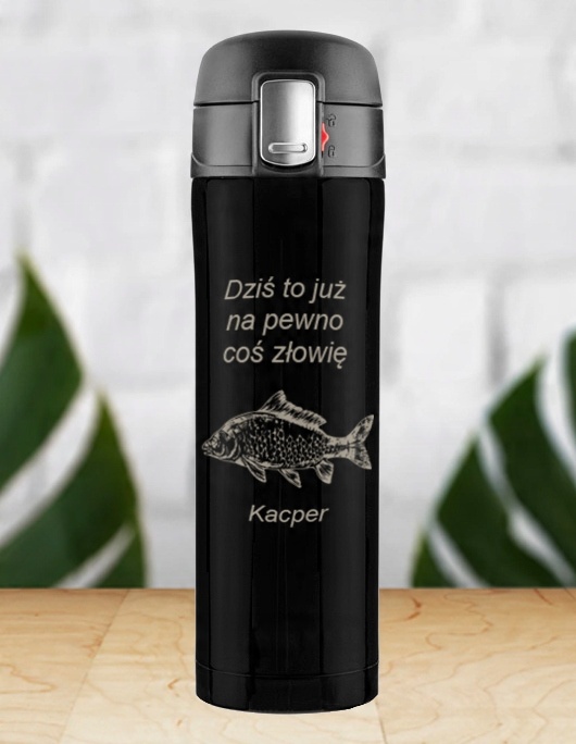 KUBEK TERMICZNY TERMOS NA KAWĘ HERBATĘ DO SAMOCHODU 440 ml PREZENT GRAWER