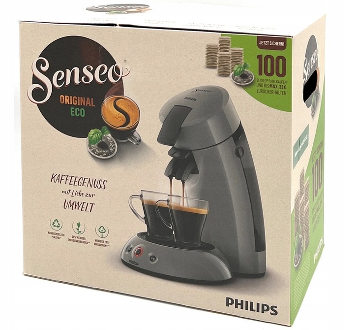 Ekspres kapsułkowy saszetki Philips HD7806 1 bar srebrny/szary