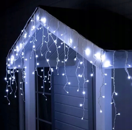 SOPLE FLASH 500 LED ZEWNĘTRZNE BIAŁE ZIMNE CHOINKOWE lampki z Flashem