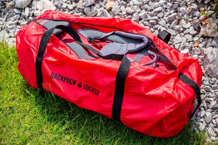 Pokrowiec na plecak do samolotu - 55-75l - Backpack Locker - czerwony