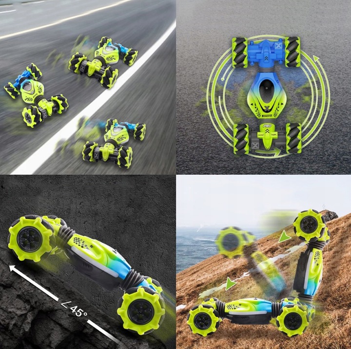 Czujnik gestów RC samochód kaskaderski z lekką muzyką, pilotem Samochody