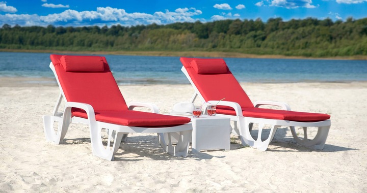 LEŻANKA basenowa profilowana FLORIDA biała SPA