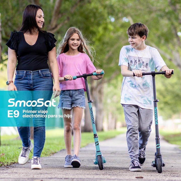 SmooSat E9 hulajnoga elektryczna dla dzieci, do 16 km/h od 8 lat niebieska