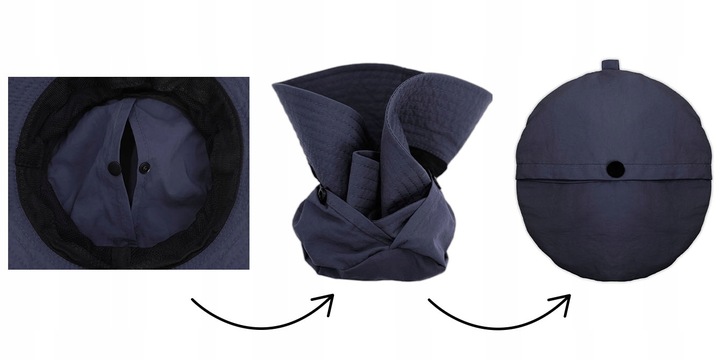 KAPELUSZ Wędkarski z SIATKĄ Wodoodporny Składany Rybacki GRANAT Pako Jeans