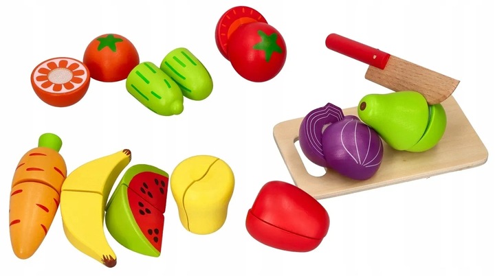 WARZYWA I OWOCE DO KROJENIA DREWNIANE ADAM TOYS