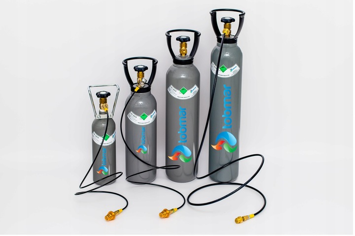 Zestaw Butla Gazowa Butle 6kg CO2 Dwutlenek Węgla Adapter Przewód Wąż SODA