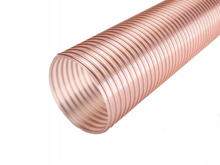 Wąż poliuretanowy do odciągu trocin pyłów fi 100 Antystatyczny trudnopalny