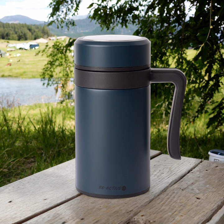 KUBEK TERMICZNY SZCZELNY TERMOS NA KAWĘ HERBATĘ GORĄCE NAPOJE DUŻY 450ML