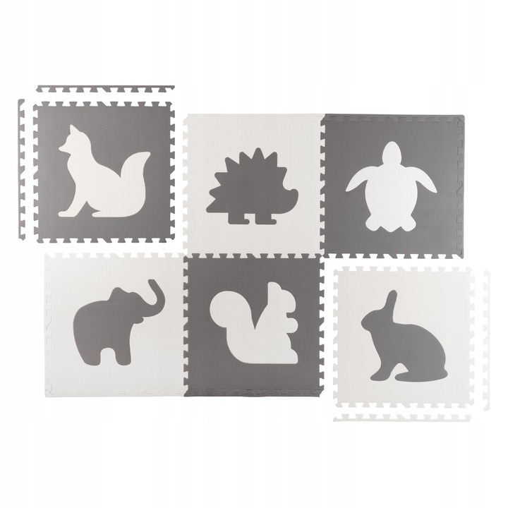 MATA PIANKOWA EVA ZWIERZĄTKA DUŻE PUZZLE 180x120 cm DLA DZIECI RICOKIDS